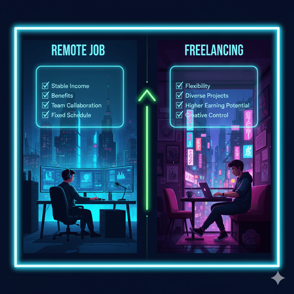 Remote job vs freelancing